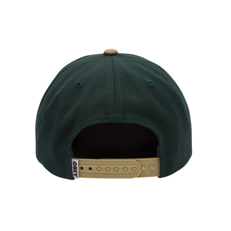 Obey Spruce Multi 2 Tone 6 Panel Snapback Cap Unisex dunkelgrün